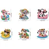 6Pcs Acrylic Special Shape Swimming Animal Diamond Painting Fridge Magnets