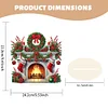 DIY Red Wreath Stocking-Wooden Diamond Painting Ornaments