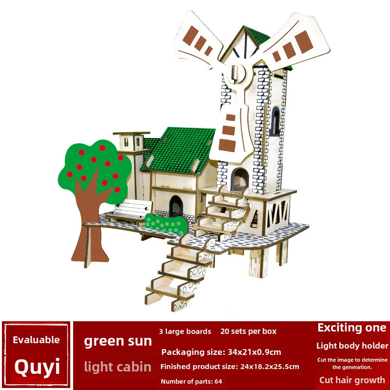 Stall Supply Children’s Wooden 3D Puzzle Adult Puzzle Christmas Building Handmade Educational Model Toy