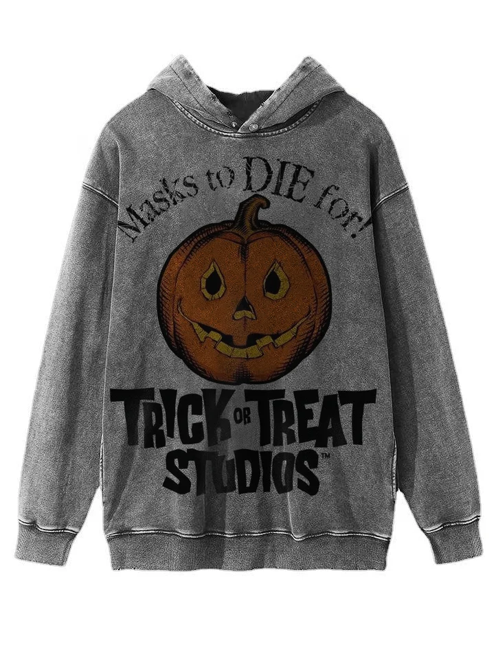 Men's Halloween Trick Or Treat Studios Print Hooded Sweatshirt