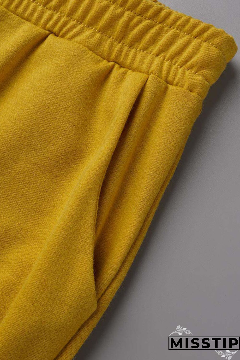 Yellow Casual Street Solid Ripped Hollowed Out Patchwork Oblique Collar Long Sleeve Two Pieces