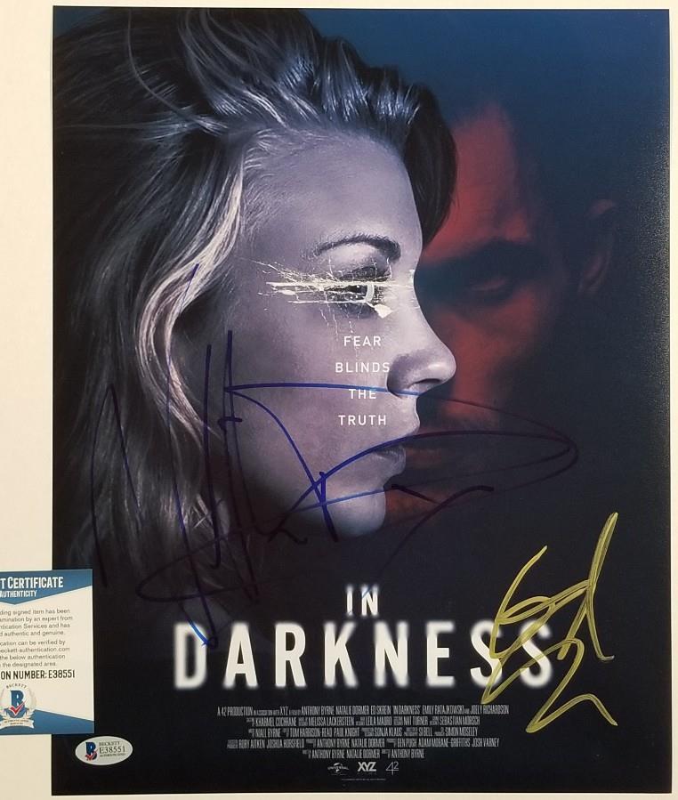 NATALIE DORMER & ED SKREIN Signed IN DARKNESS 11x14 Photo Poster painting B ~ BAS Beckett COA