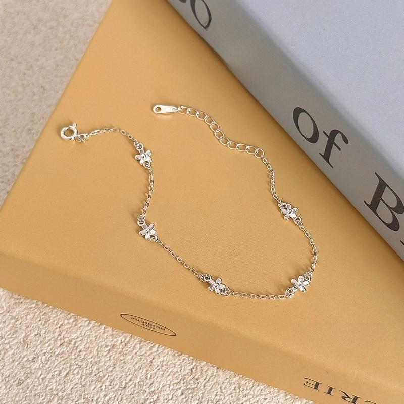 925 Sterling Silver Bracelets Casual Cute Streetwear