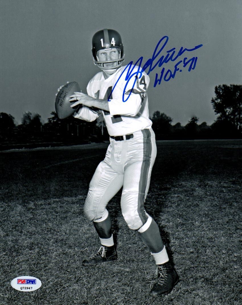 YA Y.A. Tittle SIGNED 8x10 Photo Poster painting + HOF 71 New York Giants PSA/DNA AUTOGRAPHED