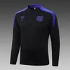 Joyfball 2025/2026 Barcelona Half-Pull Training Suit Black Football Shirt 1:1 Thai Quality