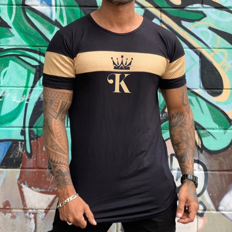 Men's King Print Casual T-Shirt