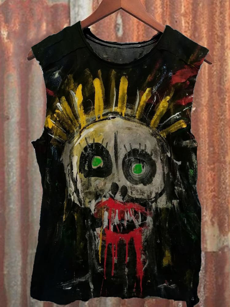 Unisex_Graffiti_Art_Horror_Graphic_Tank_Top / TECHWEAR CLUB / Techwear