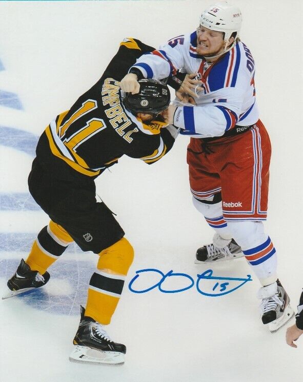 DEREK DORSETT SIGNED NEW YORK NY RANGERS FIGHT 8x10 Photo Poster painting! Autograph EXACT PROOF