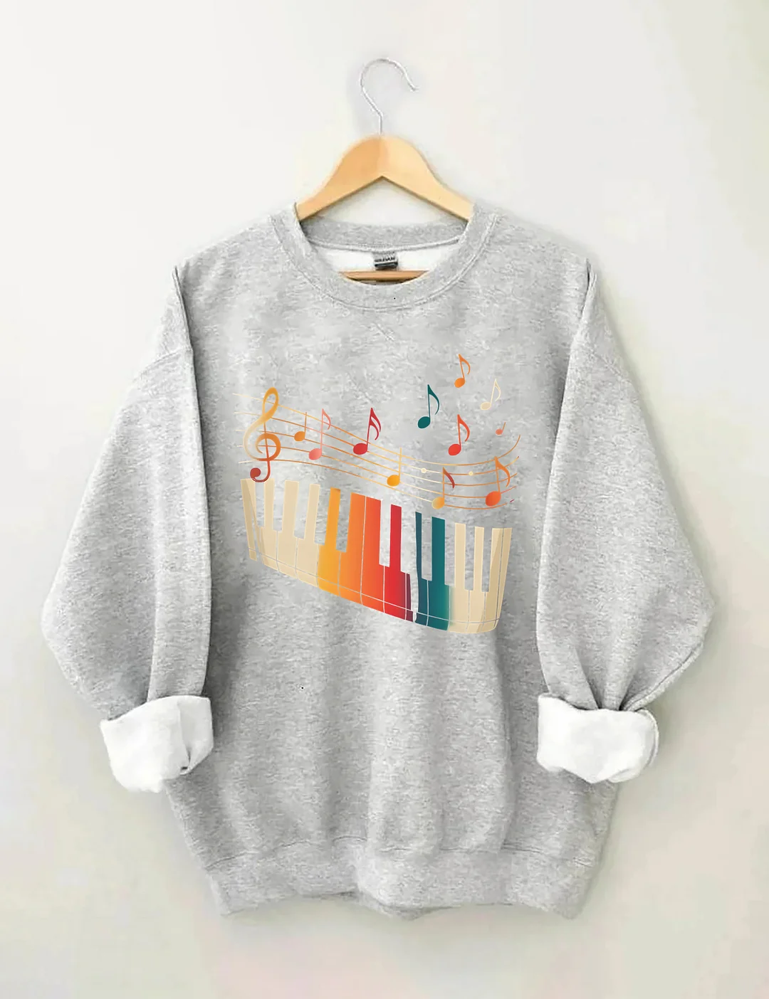 Colorful Piano Keyboard Music Sweatshirt