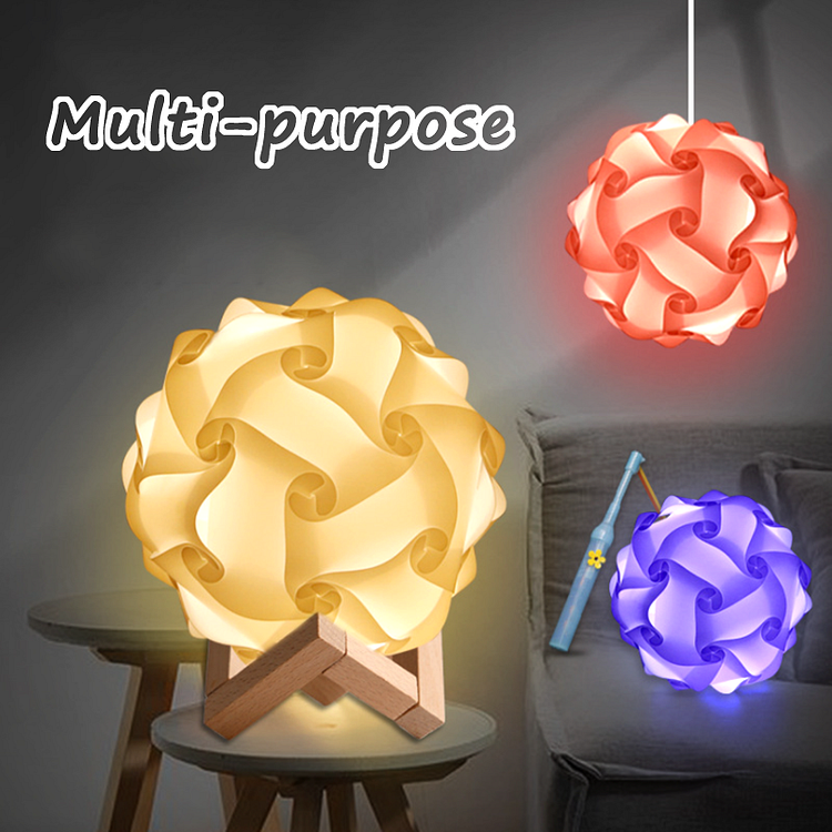 Creative Puzzle Lamp - DIY Modern Night Light Room Decor Night Light Shade Kit - Appledas