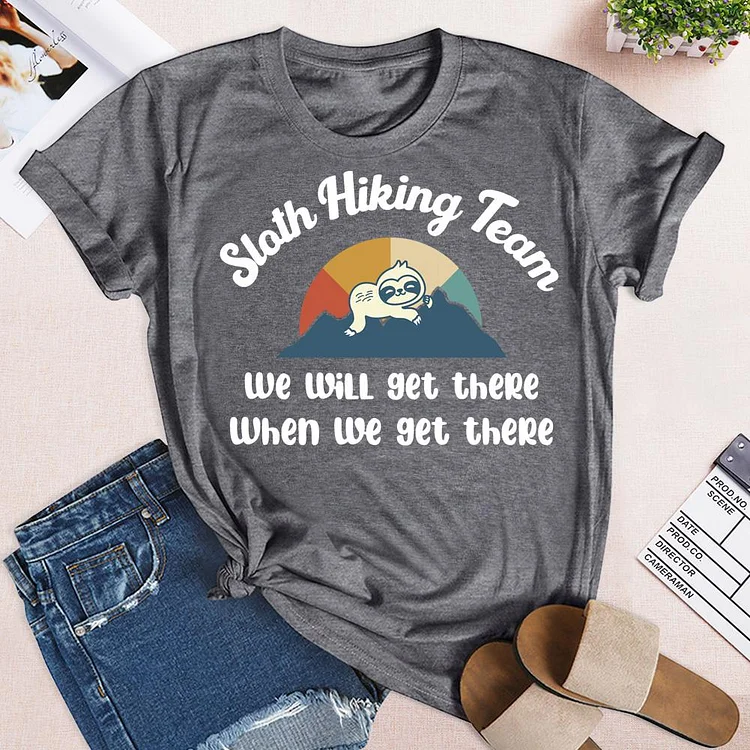 sloth hiking team T-shirt Tee -04704-Annaletters