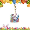 (US Only)PET Double Sided Special Shaped Easter Alphabet DIY Diamond Painting Keychain