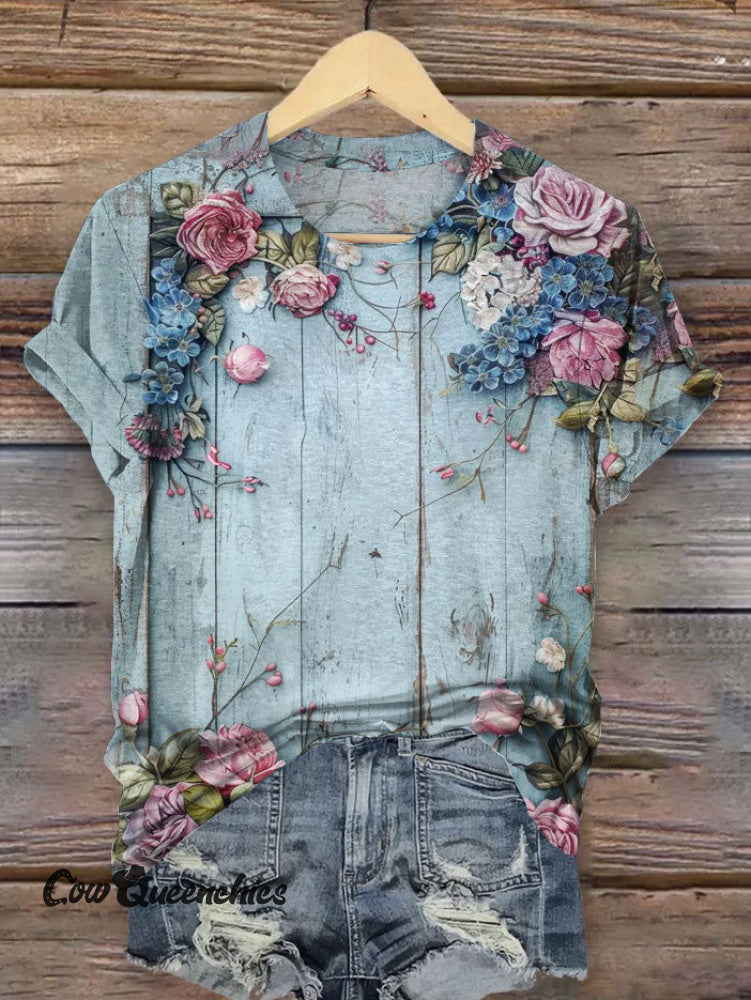 Vintage Art Print T-shirt Multicolor / S