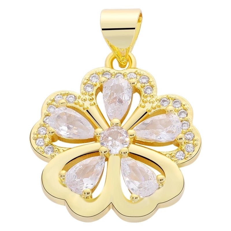 1 Piece 18 * 24mm Alloy Copper Pearl Zircon Tortoise Wings Butterfly Pendant