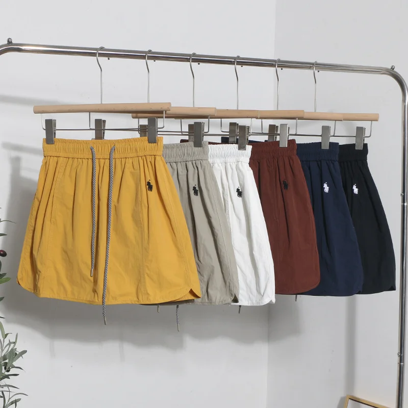 Uveng Design-Sensitive Niche Dress Half-Dress Woman Tight Waist A Trouser Skirt Open Fork Quick Dry Casual Skirt 8183