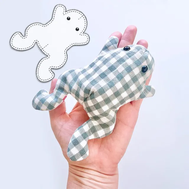 Stuffed Frog Toy Sewing Template Ruler Set - With Instructions