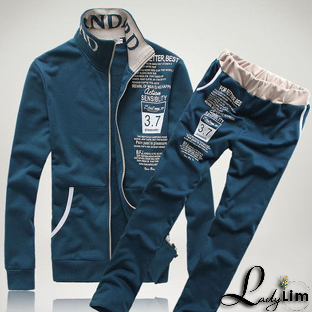 Black Casual Sportswear Print Split Joint Zipper Long Sleeve Two Pieces