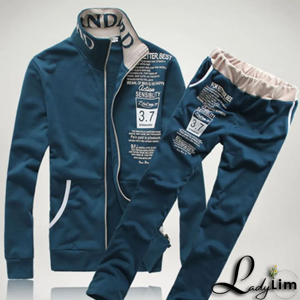 Black Casual Sportswear Print Split Joint Zipper Long Sleeve Two Pieces