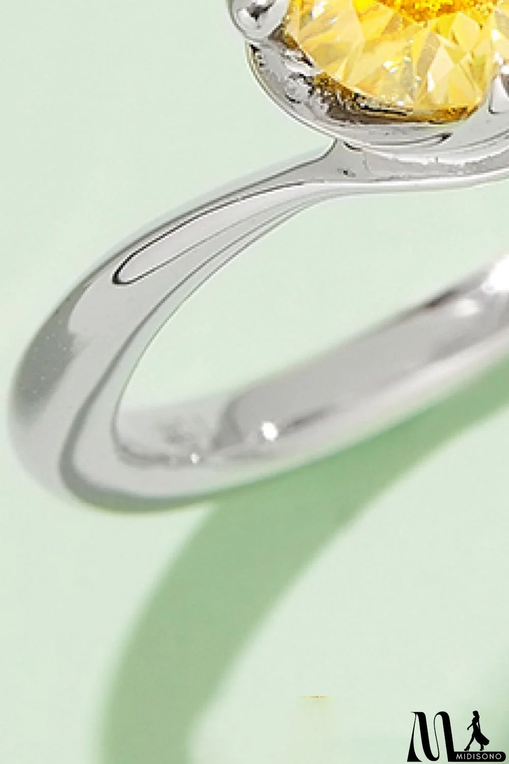 MidiSono - 1 Carat Moissanite 925 Sterling Silver Solitaire Ring