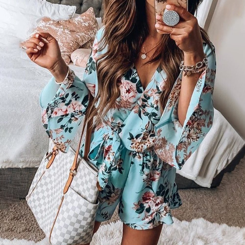 Fresh Print 3/4 Sleeve Two Piece Set