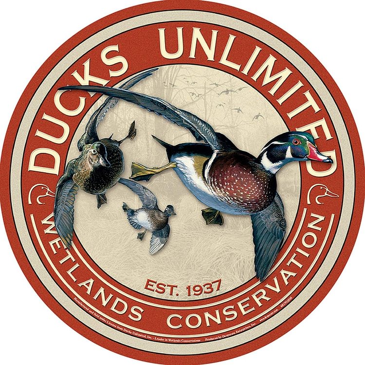 Ducks Unlimited - Round Shape Tin Signs/Wooden Signs - 30*30CM