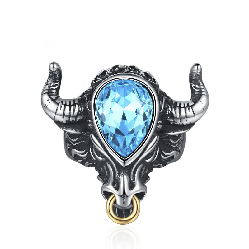 Stainless Steel Bull - Head Ring | Wear “Bull Energy” on Your Finger
