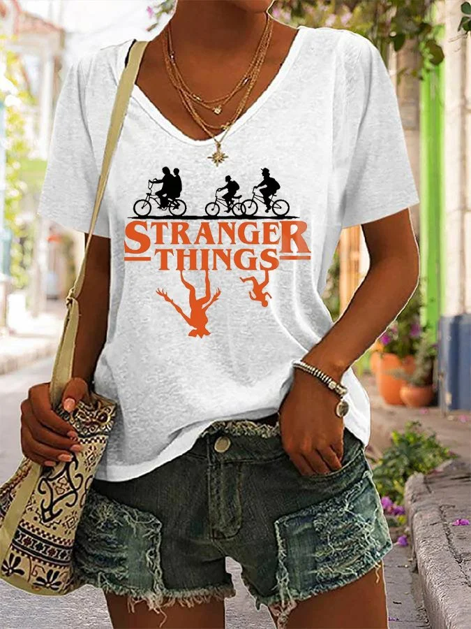 Women's Running Up That Hill Print Casual T-Shirt