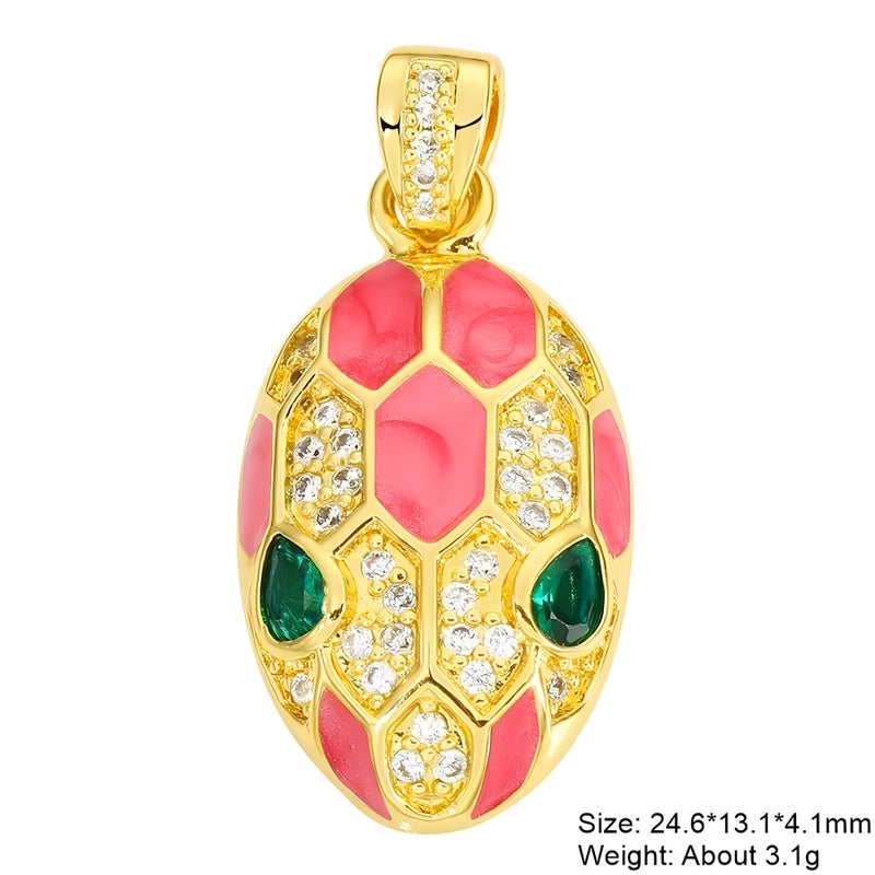 1 Piece 24.6*13.1*4.1mm Alloy Copper Color Block Pendant