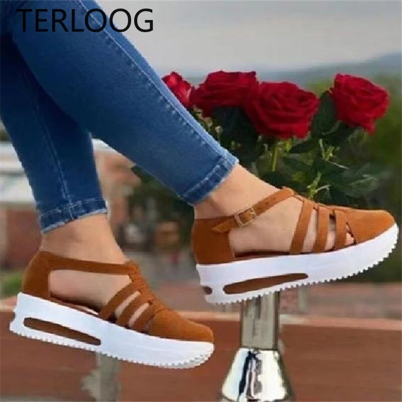 Back to College Wedge Sandals Women's Shoes 2021 Summer New Platform Sandals Ladies Casual Beach Shoes Female Flip Flops Dress Heels Slippers