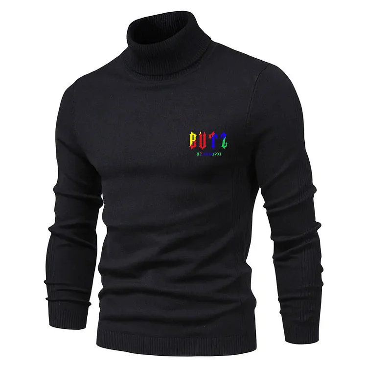 2025 New Winter Men Turtleneck Sweater Casual Solid Color Warm Pullover High Quality Basic High Neck Long Sleeve Sweater Men