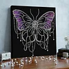 DIY Pearl Painting Butterfly for Home Wall Decor with Frame(30*30cm)