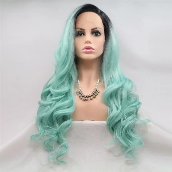  Yvonne Ombre Synthetic Lace Front Wig Body Wave Long Heat Resistant Hair Wigs