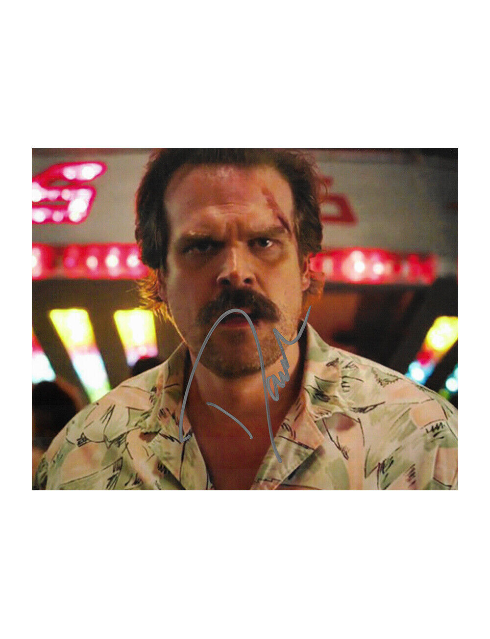 10x8 Stranger Things Print Signed by David Harbour 100% Authentic With COA