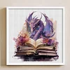 Dragons And Books-14CT Stamped Cross Stitch 50*50cm