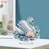 2D Flat Swan DIY Acrylic Table Top Diamond Painting Ornament Kits for Adults