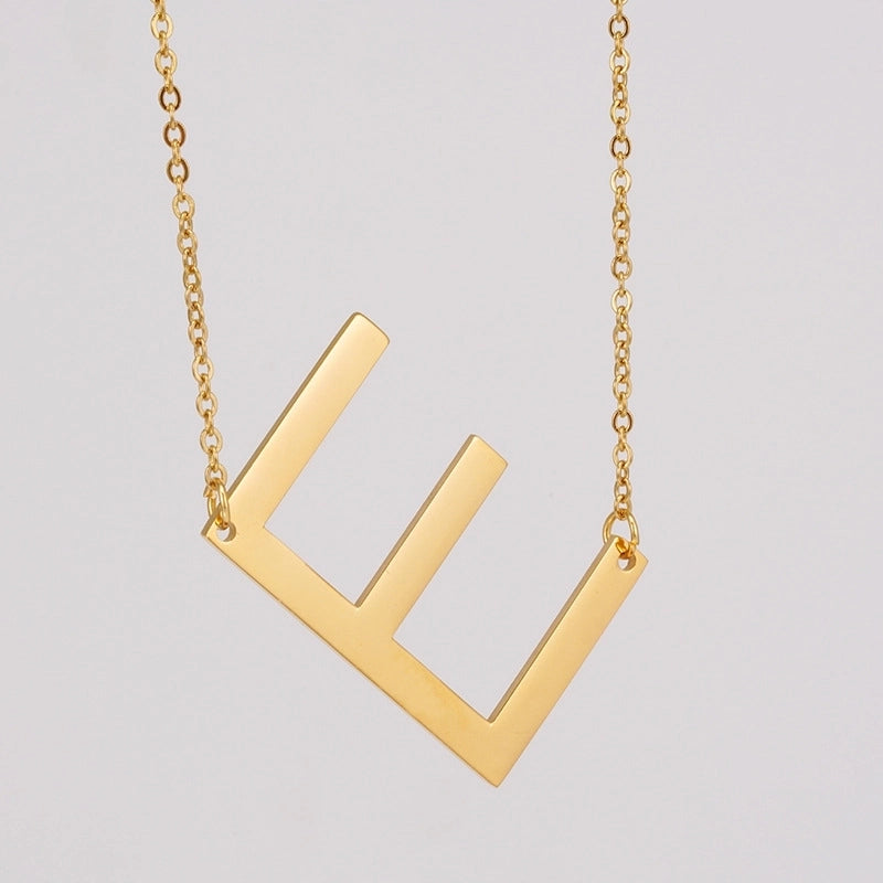Minimalist Letter Stainless Steel Necklace Plating Stainless Steel Necklaces