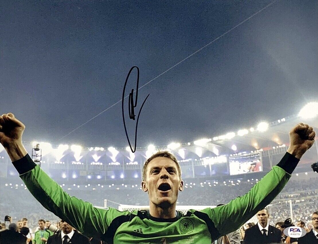 Manuel Neuer Signed 11x14 Photo Poster painting PSA AH69779 Soccer