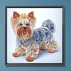5D bricolage partiel forme sp&eacute;ciale foret diamant peinture kit d&eacute;cor chien30x30cm