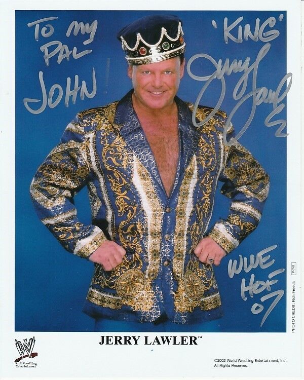 JERRY THE KING LAWLER Autographed Signed WWE WRESTLING Photo Poster paintinggraph - To John
