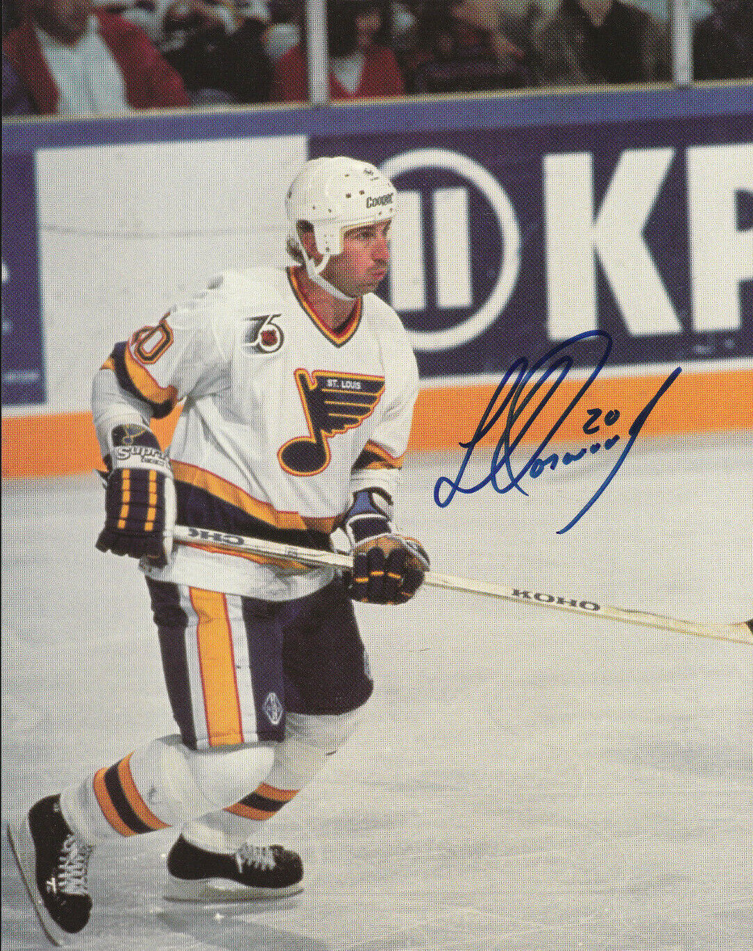 LEE NORWOOD AUTOGRAPH SIGNED 8X10 Photo Poster painting ST. LOUIS BLUES COA