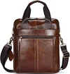 BAIGIO Mens Leather Handbag Crossbody Shoulder Messenger Bag Small Briefcase iPad Tablet Case for Work School Business Travel