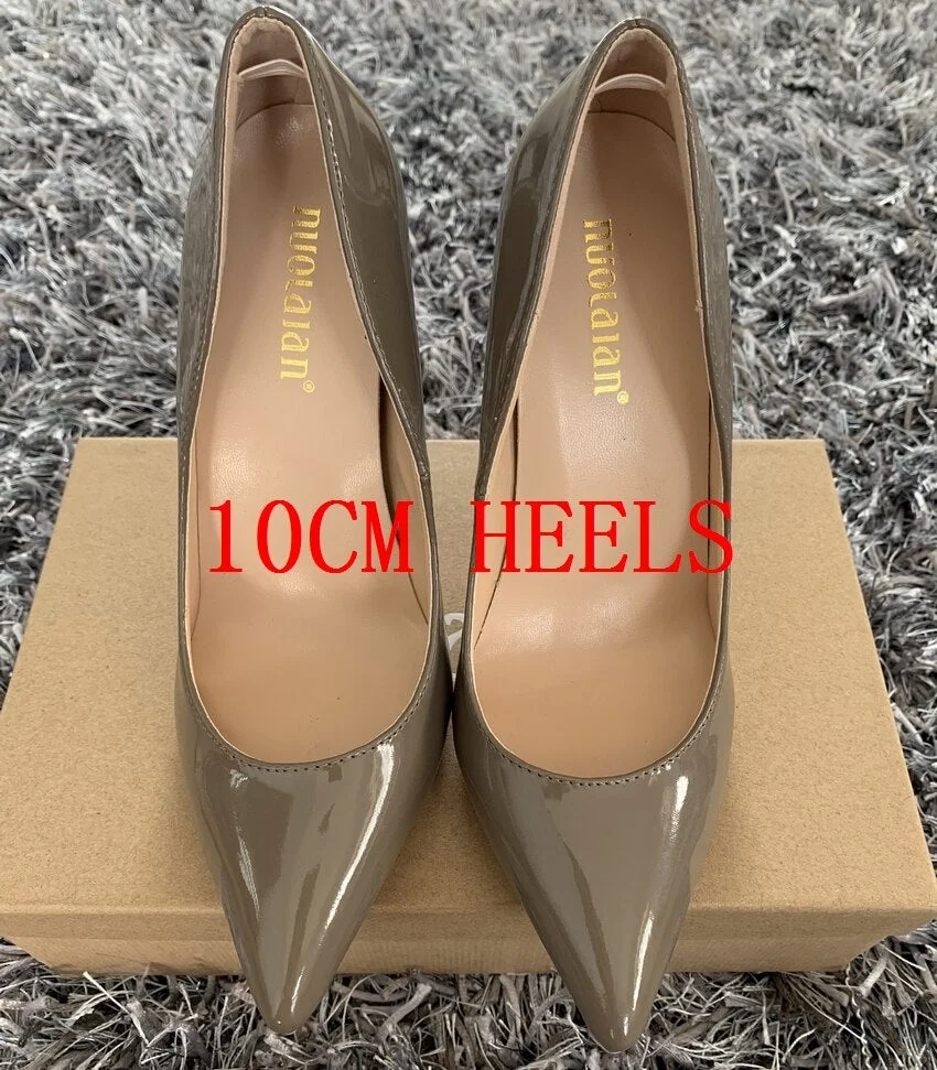 Autums Spring 2019 New Women Pumps Patent Leather Ladies Sexy Wedding High Heel Shoes Woman Party Wedding Pumps