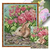 >SALE<Full Embroidery Cotton Thread 11CT Printed Fragrant Rabbit Cross Stitch 42x52cm