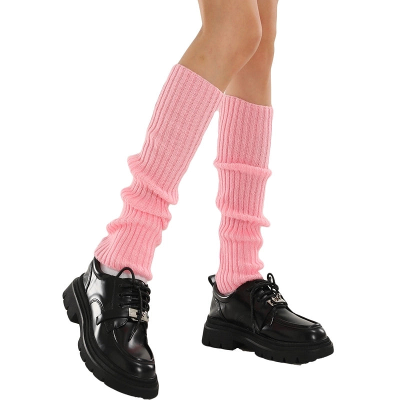 Women’s Fashion Stripe Solid Color Acrylic Jacquard Over The Knee Socks
