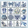 Porcelain Glass Bead Partial 11CT DIY Stamped Cross Stitch Kits for Beginners Adults Home Decor Cross Stitch Art and Crafts Kits 14.04x14.04in