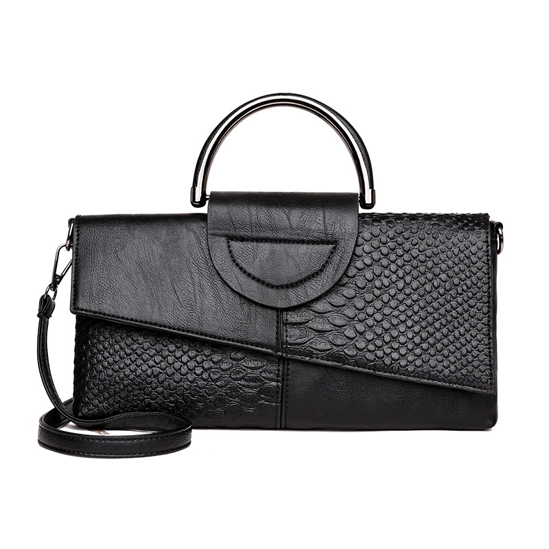 Women’s Large Pu Leather Solid Color Streetwear Square Magnetic Buckle Shoulder Bag Handbag Crossbody Bag