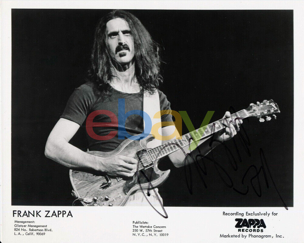 Frank Zappa BEAUTIFULLY SIGNED 8x10 GLOSSY PERFORMANCE Photo Poster painting 1979 reprint