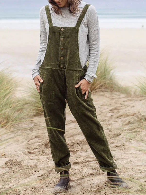 Classic corduroy outdoor ladies jumpsuit