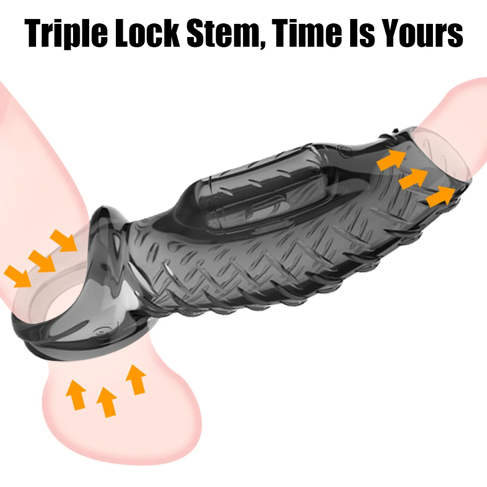 Thick Spikes Condoms With Vibrator Penis Enlarger