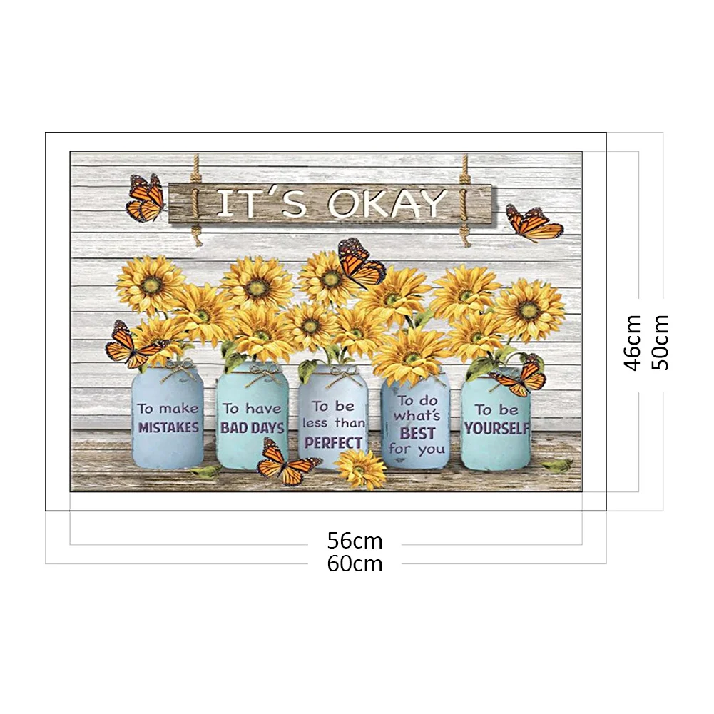 11ct Counted Cross Stitch - Sunflower Vase(50*60cm)